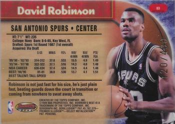 1998-99 Bowman's Best - Refractors #83 David Robinson Back