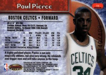 1998-99 Bowman's Best - Refractors #110 Paul Pierce Back