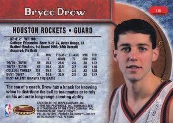 1998-99 Bowman's Best - Refractors #116 Bryce Drew Back