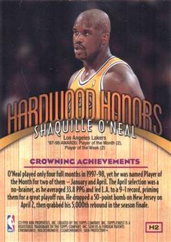 1998-99 Finest - Hardwood Honors #H2 Shaquille O'Neal Back