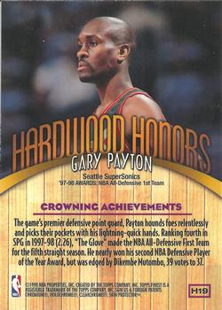 1998-99 Finest - Hardwood Honors #H19 Gary Payton Back