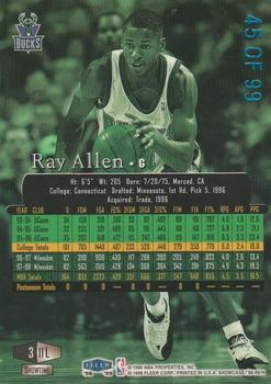 1998-99 Flair Showcase - Legacy Collection Row 3 #11L Ray Allen Back