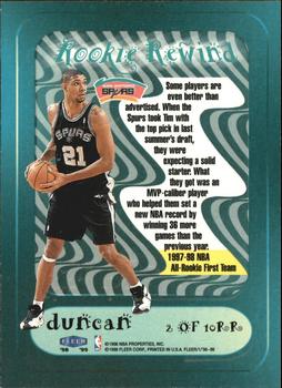 1998-99 Fleer Tradition - Rookie Rewind #2RR Tim Duncan Back