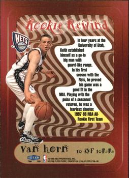 1998-99 Fleer Tradition - Rookie Rewind #10RR Keith Van Horn Back