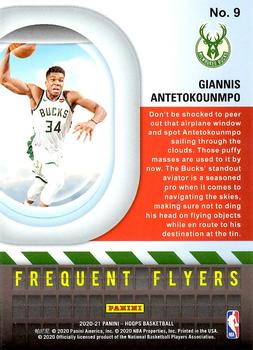 2020-21 Hoops - Frequent Flyers #9 Giannis Antetokounmpo Back