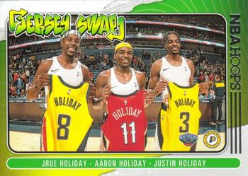 2020-21 Hoops - Jersey Swap #4 Aaron Holiday / Jrue Holiday / Justin Holiday Front
