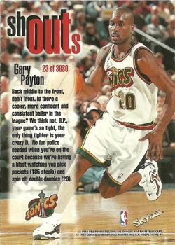 1998-99 Hoops - Shout Outs #23 SO Gary Payton Back