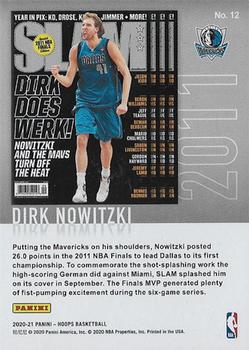 2020-21 Hoops - Slam #12 Dirk Nowitzki Back