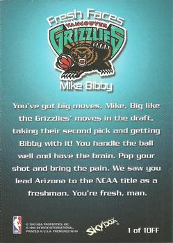 1998-99 SkyBox Premium - Fresh Faces #1 FF Mike Bibby Back
