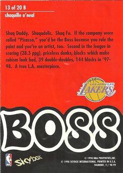 1998-99 SkyBox Thunder - Boss #13 B Shaquille O'Neal Back