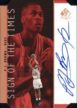 1998-99 SP Authentic - Sign of the Times Bronze #PJ P.J. Brown Front