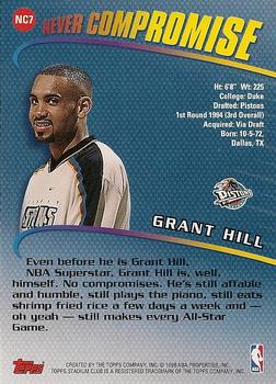 1998-99 Stadium Club - Never Compromise #NC7 Grant Hill Back