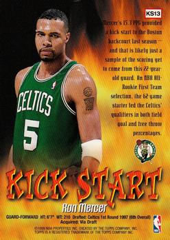 1998-99 Topps - Kick Start #KS13 Ron Mercer Back
