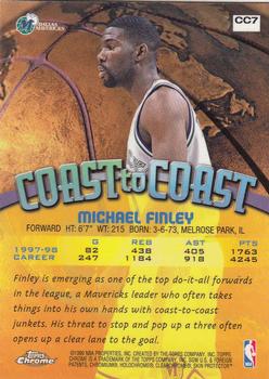 1998-99 Topps Chrome - Coast to Coast #CC7 Michael Finley Back