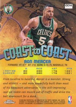 1998-99 Topps Chrome - Coast to Coast #CC14 Ron Mercer Back