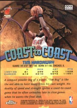 1998-99 Topps Chrome - Coast to Coast Refractors #CC13 Tim Hardaway Back