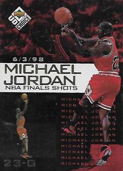 1998-99 UD Choice Preview - Michael Jordan NBA Finals Shots #1 Michael Jordan Front