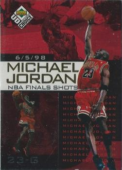 1998-99 UD Choice Preview - Michael Jordan NBA Finals Shots #2 Michael Jordan Front