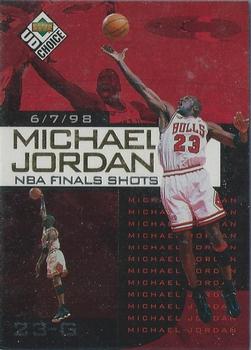 1998-99 UD Choice Preview - Michael Jordan NBA Finals Shots #3 Michael Jordan Front
