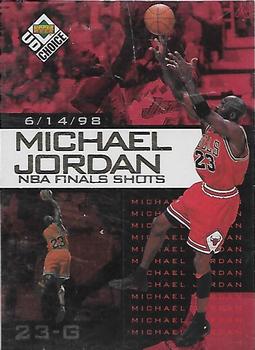 1998-99 UD Choice Preview - Michael Jordan NBA Finals Shots #6 Michael Jordan Front