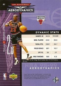 1998-99 Upper Deck - Aerodynamics #A1 Michael Jordan Back