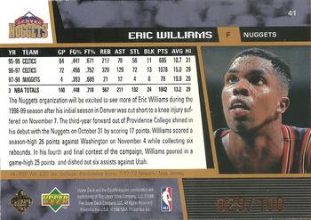 1998-99 Upper Deck - UD Exclusives Bronze #41 Eric Williams Back