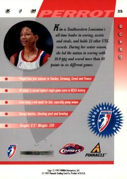 1997 Pinnacle Inside WNBA #35 Kim Perrot Back