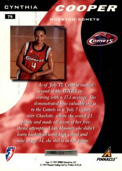 1997 Pinnacle Inside WNBA #79 Cynthia Cooper Back