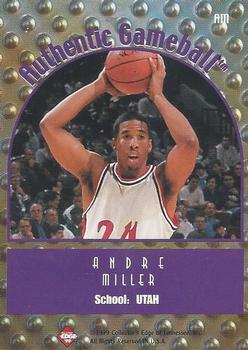 1999 Collector's Edge Rookie Rage - Authentic Gameball #AM Andre Miller Back