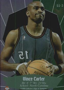 1999 Collector's Edge Rookie Rage - Livin' Large #LL2 Vince Carter Back
