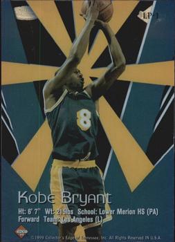 1999 Collector's Edge Rookie Rage - Loud and Proud #LP1 Kobe Bryant Back