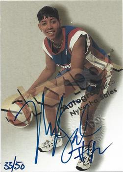 1999 Hoops WNBA - Autographics Century Marks #7 Nykesha Sales Front