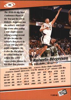 1999 Press Pass - Torquers #36 Roberto Bergersen Back