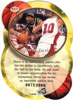 1999 Press Pass - Y2K #Y3 Baron Davis Back