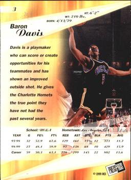 1999 Press Pass SE - Torquers #3 Baron Davis Back