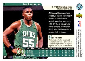 1997-98 Collector's Choice #7 Eric Williams Back