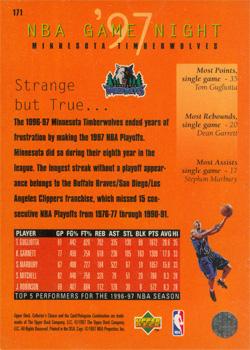 1997-98 Collector's Choice #171 Minnesota Timberwolves Back