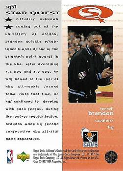 1997-98 Collector's Choice - StarQuest #SQ51 Terrell Brandon Back