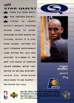 1997-98 Collector's Choice - StarQuest #SQ80 Reggie Miller Back