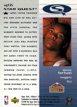 1997-98 Collector's Choice - StarQuest #SQ135 Danny Fortson Back