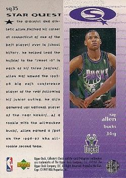1997-98 Collector's Choice - StarQuest #SQ35 Ray Allen Back