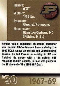 2000 AMA Purdue Boilermakers Legends Men #NNO Herman Gilliam Back