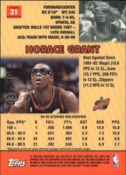 1999-00 Bowman's Best - Atomic Refractors #31 Horace Grant Back