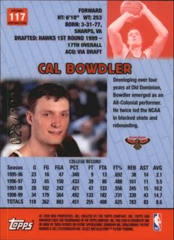 1999-00 Bowman's Best - Atomic Refractors #117 Cal Bowdler Back