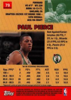 1999-00 Bowman's Best - Refractors #79 Paul Pierce Back