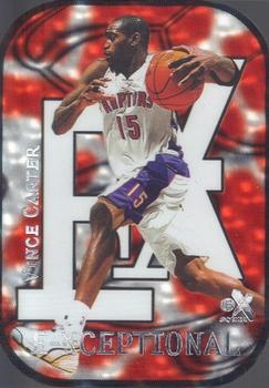 1999-00 E-X - E-Xceptional Red #11XC Vince Carter Front