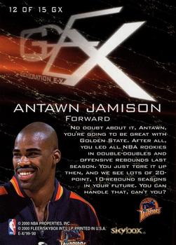 1999-00 E-X - Generation E-X #12GX Antawn Jamison Back