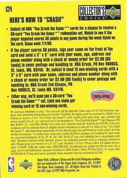1997-98 Collector's Choice - You Crash the Game Scoring #C24 David Robinson Back