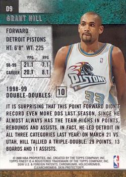 1999-00 Finest - Double Double #D9 Grant Hill Back