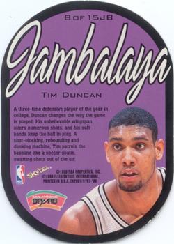 1997-98 E-X2001 - Jambalaya #8JB Tim Duncan Back